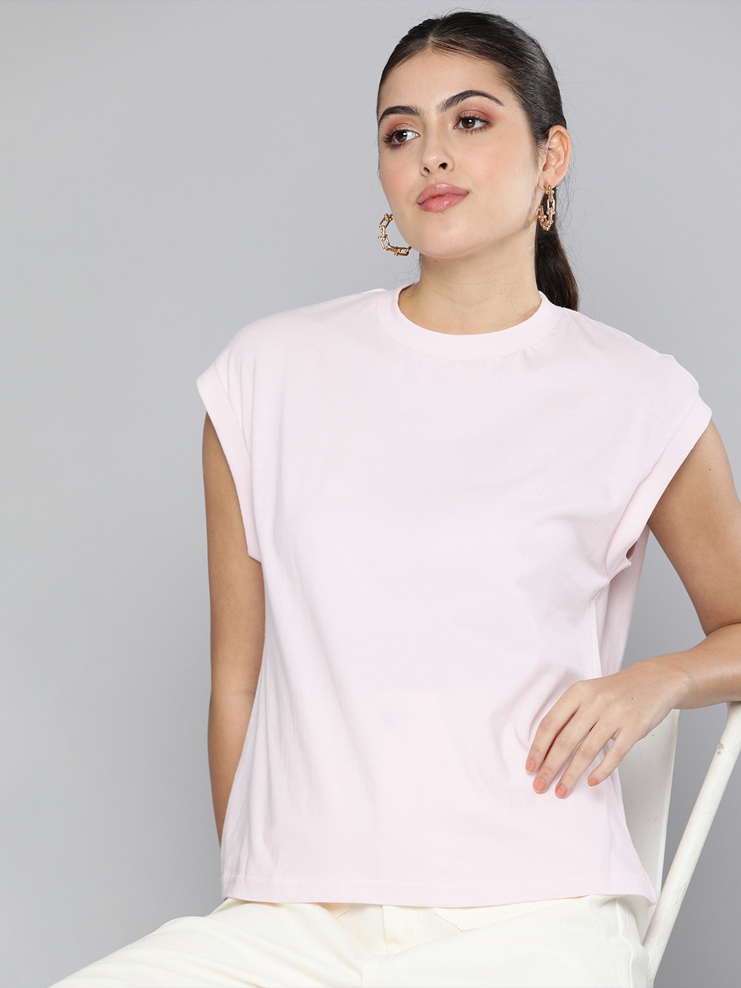 

Kook N Keech Women White Solid Pocket Detailed Casual Top