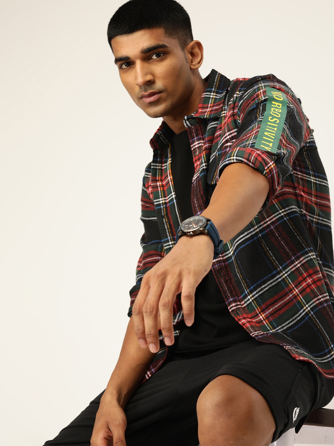 

Kook N Keech Men Red Tartan Checked Casual Shirt