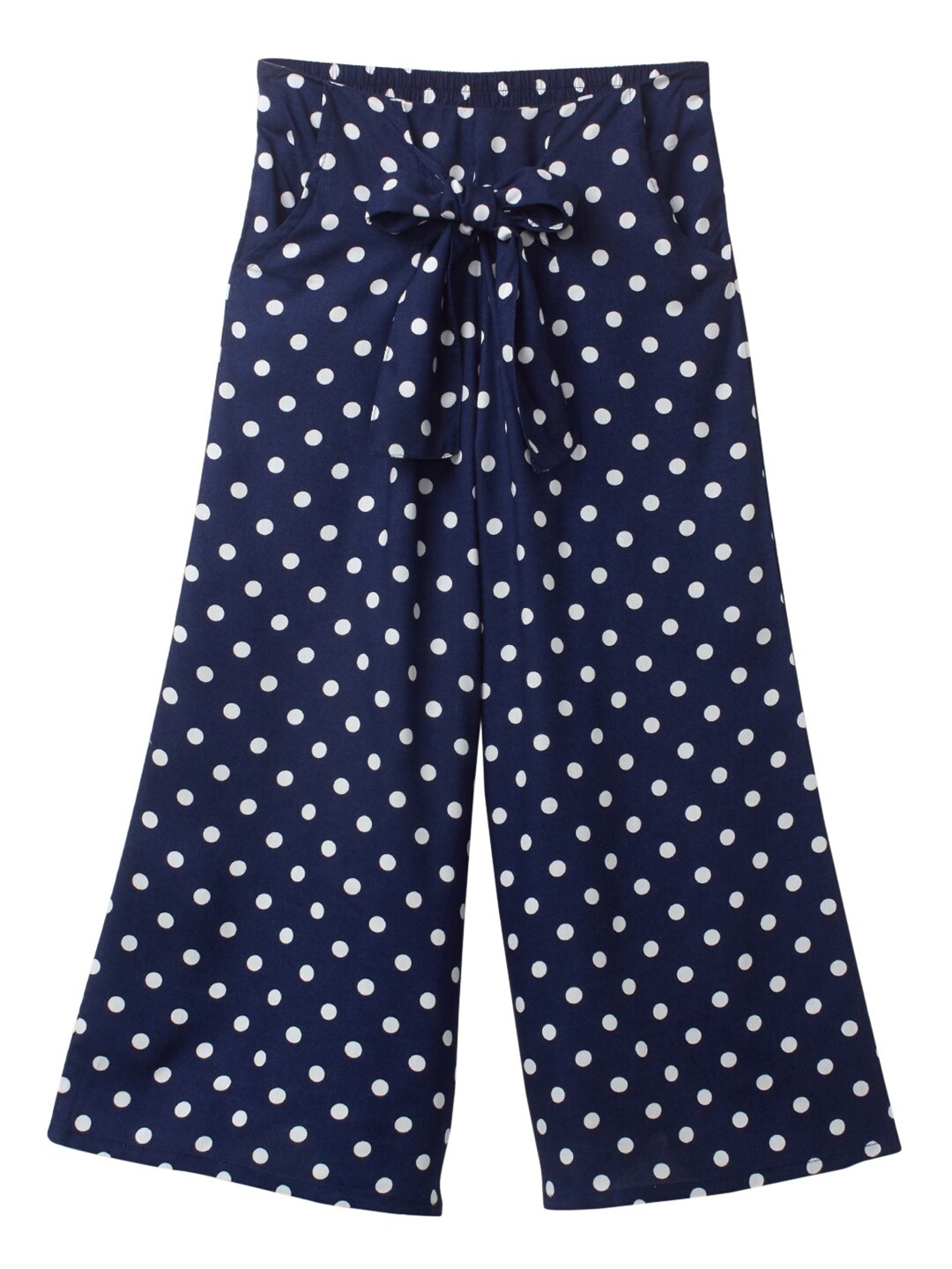 

Cub McPaws Girls Blue & White Printed Palazzos