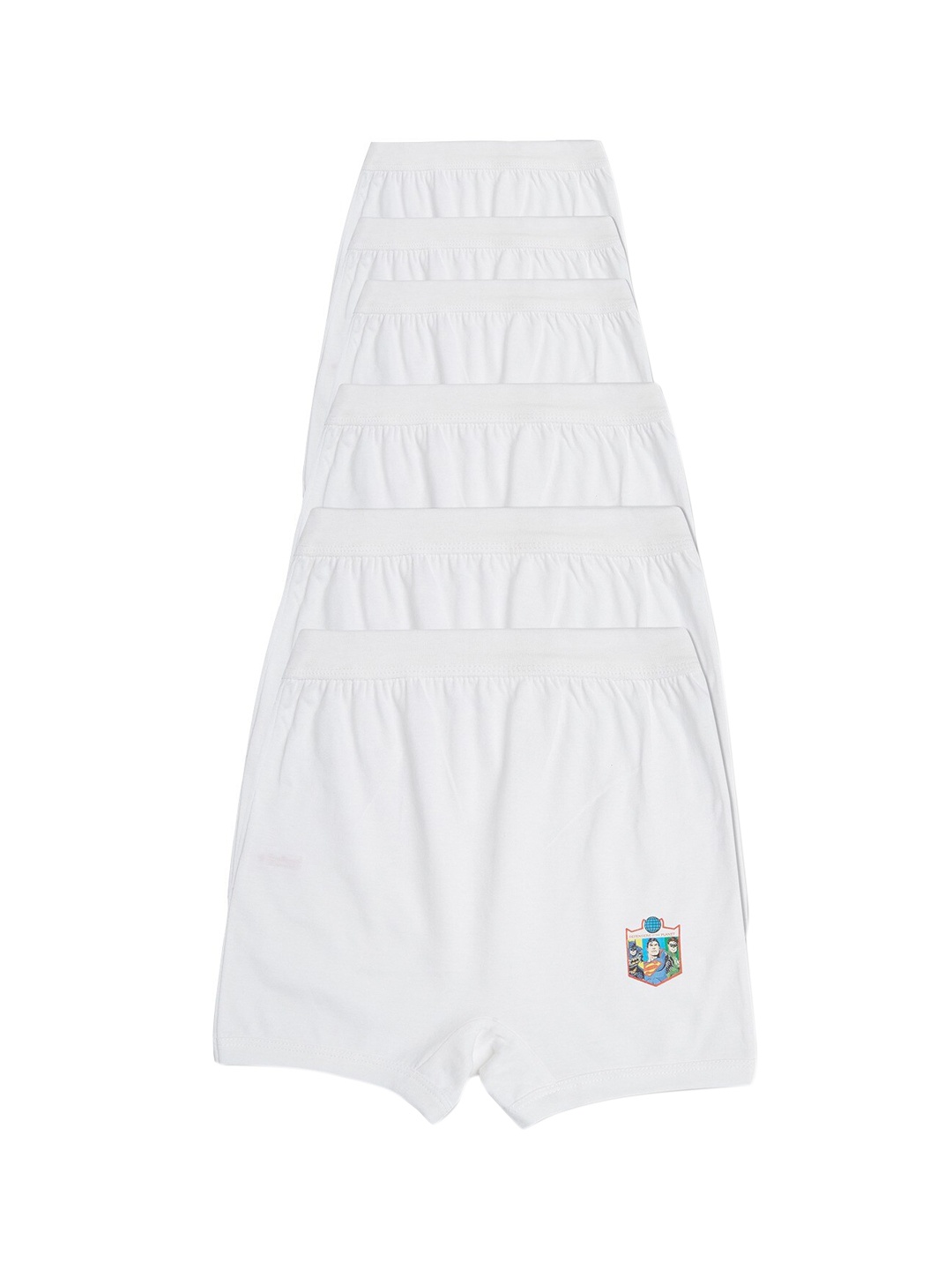 

Red Rose Boys Pack Of 6 White Solid Cotton Boxer Briefs