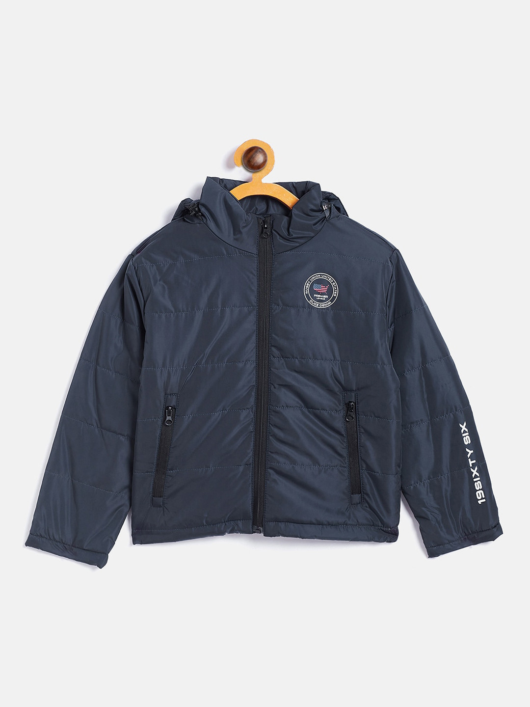 

Duke Boys Blue Padded Jacket with Patchwork