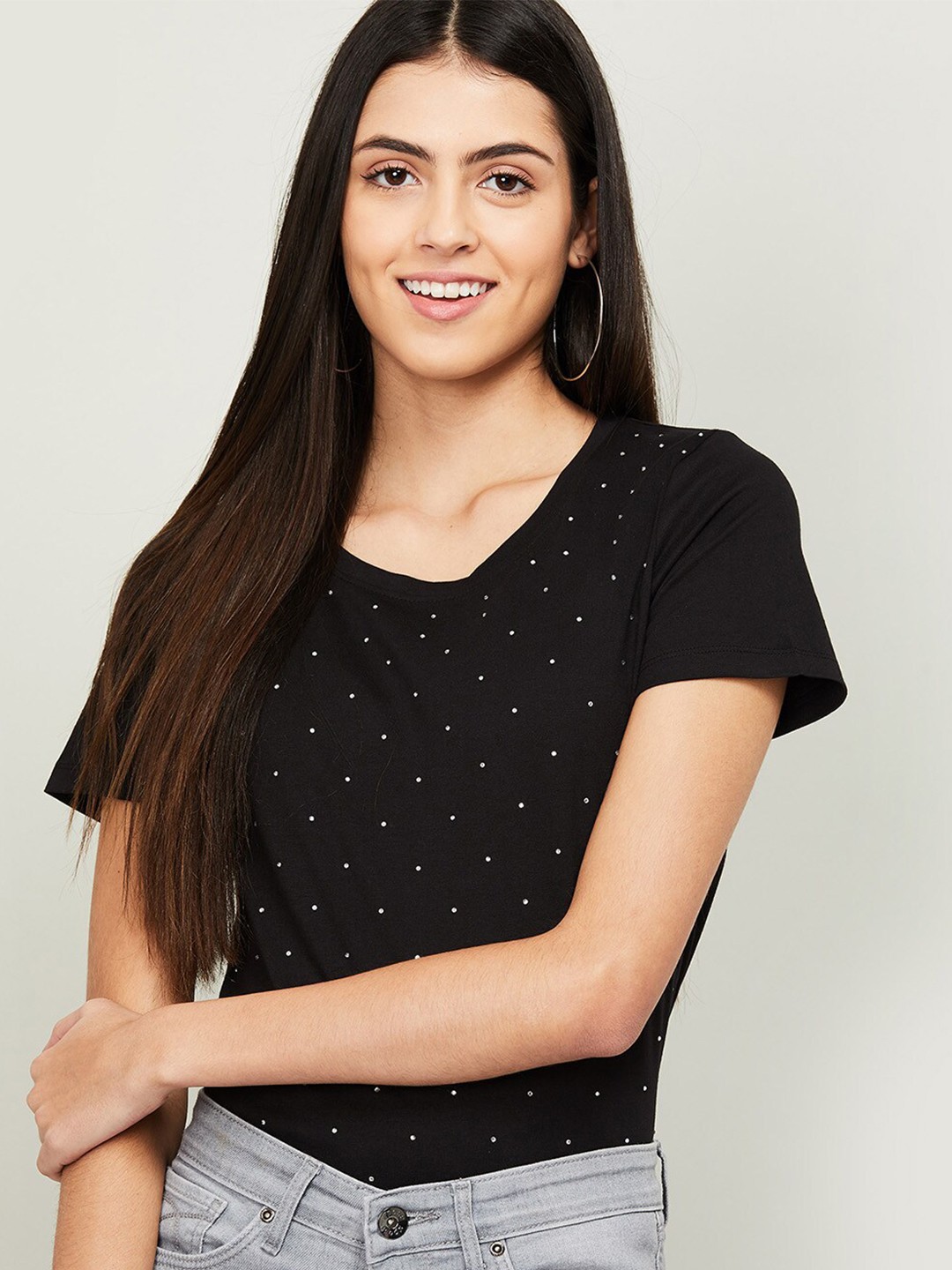 

Bossini Women Black Printed Top