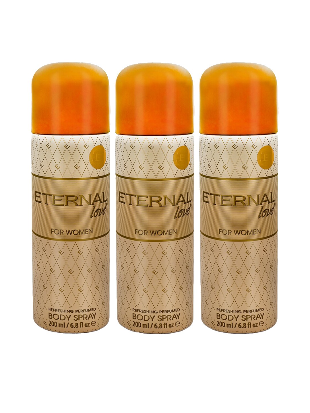 

ETERNAL Love Women Set Of 3 Deodorant Perfumed Body Spray 200 ml, Orange