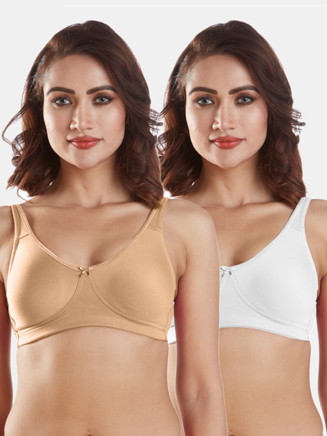 

Sonari Pack Of 2 Nude-Coloured & White Bra