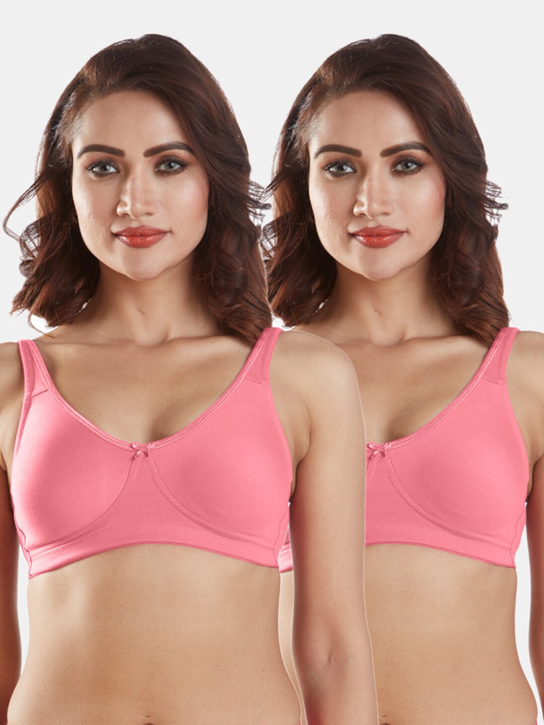 

Sonari Pack of 2 Coral Non-Padded Non-Wired Everyday Bra