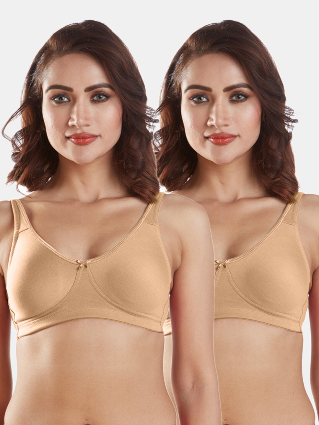 

Sonari Nude-Coloured Set Of 2 Solid Bras