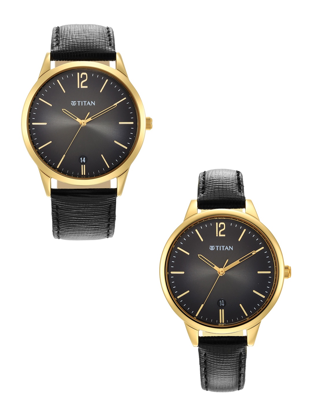 

Titan His & Her Analogue Watch Gift Set, Grey