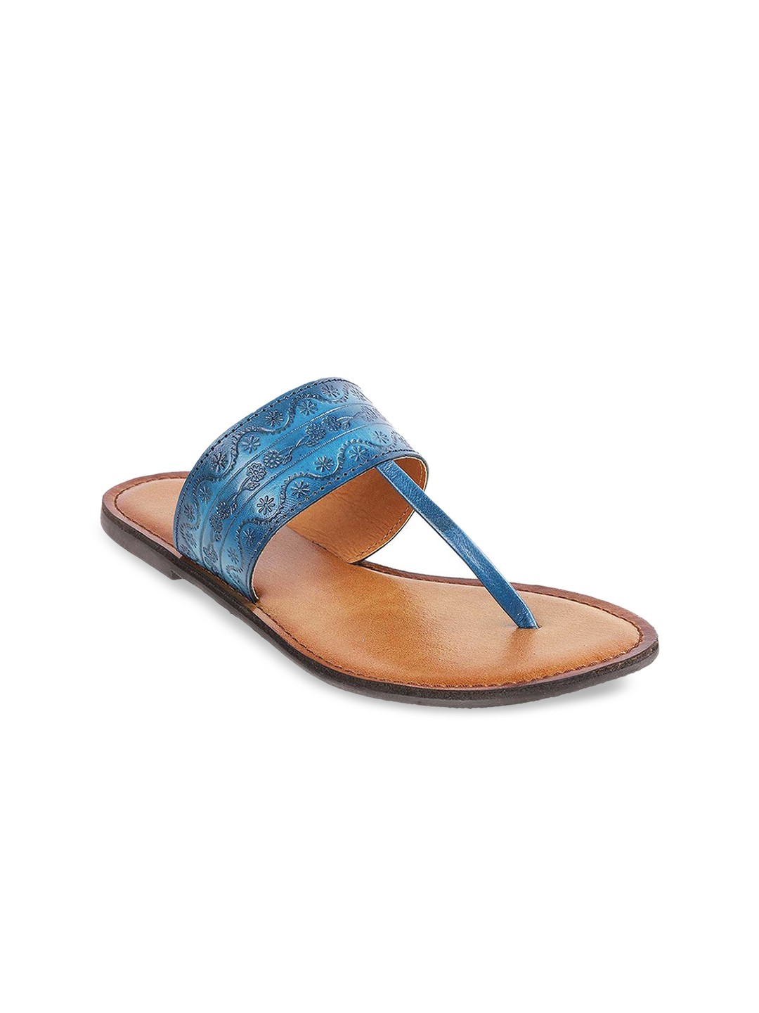

Metro Women Blue T-Strap Flats