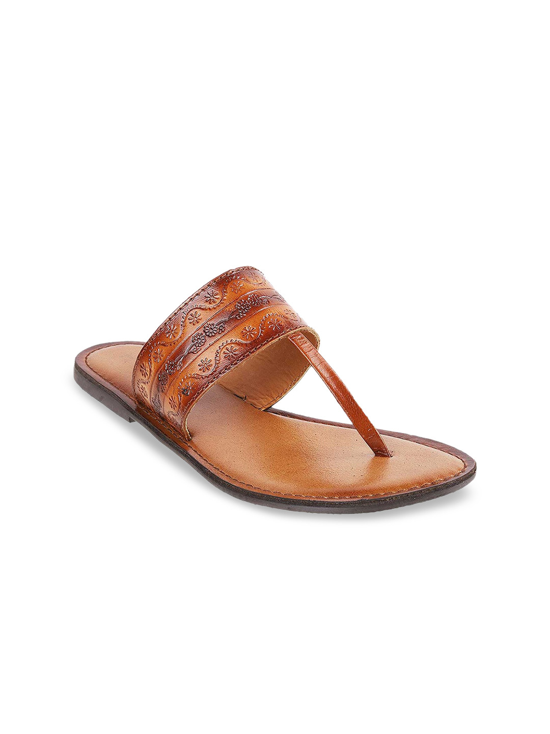 

Metro Women Tan T-Strap Flats