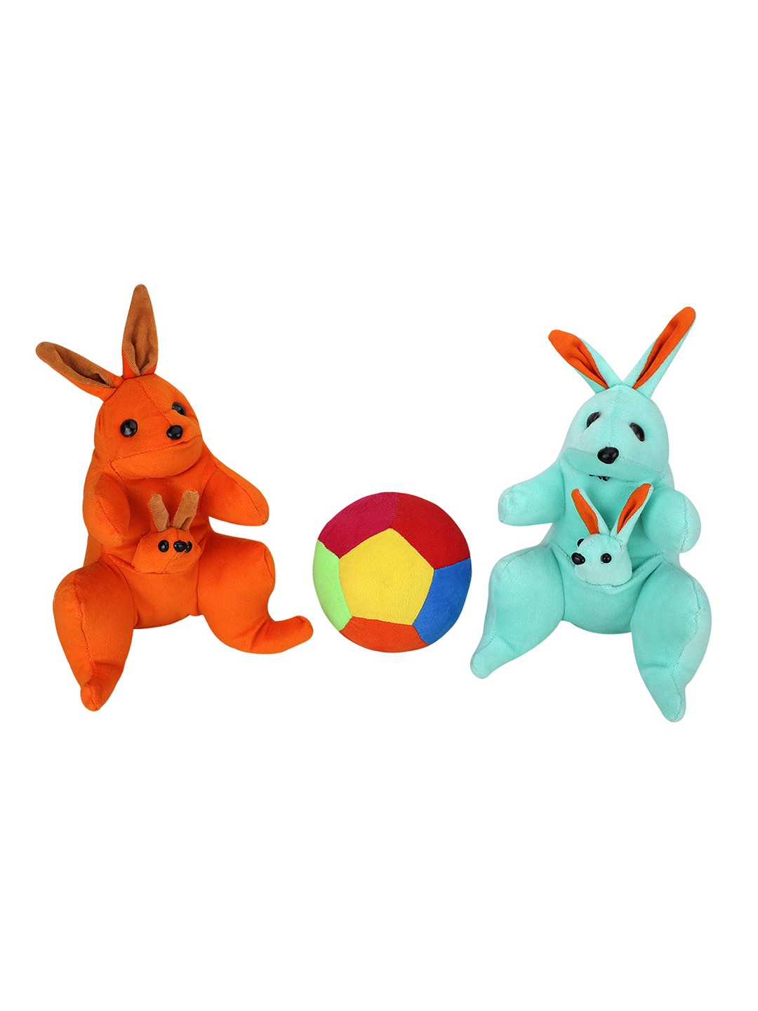 

DearJoy Set of 3 Kids Assorted Baby Kangaroo Soft Toys & Ball