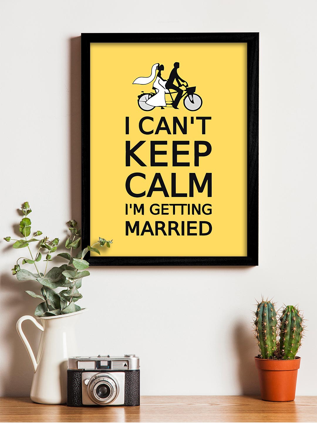 

Art Street Art Street Keep Calm Theme Art Print Black Frame Motivational Quotes Art Prints, Yellow