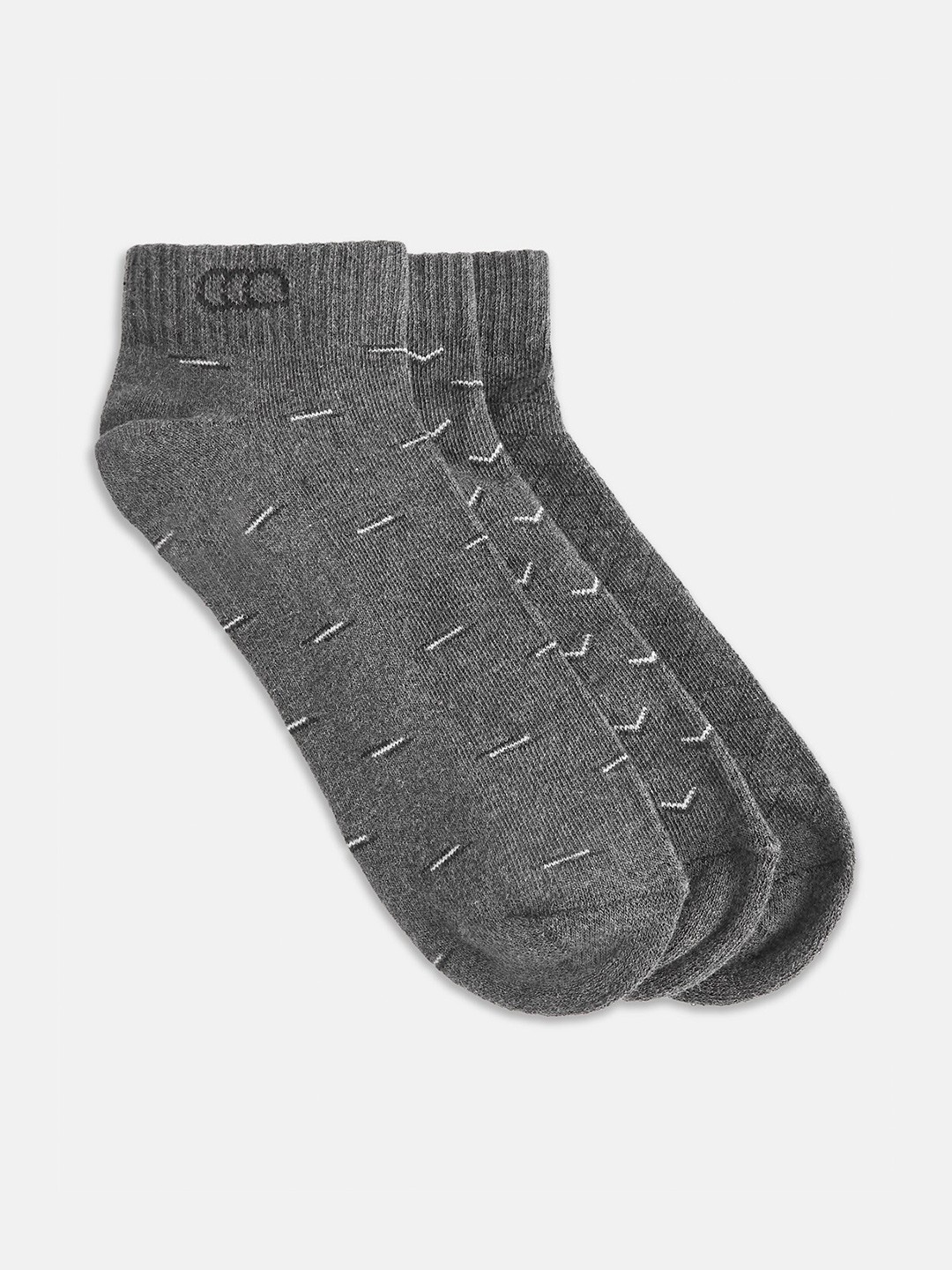 

Ajile by Pantaloons Pack of 3 Men Charcoal Grey Patterned Ankle-Length Socks
