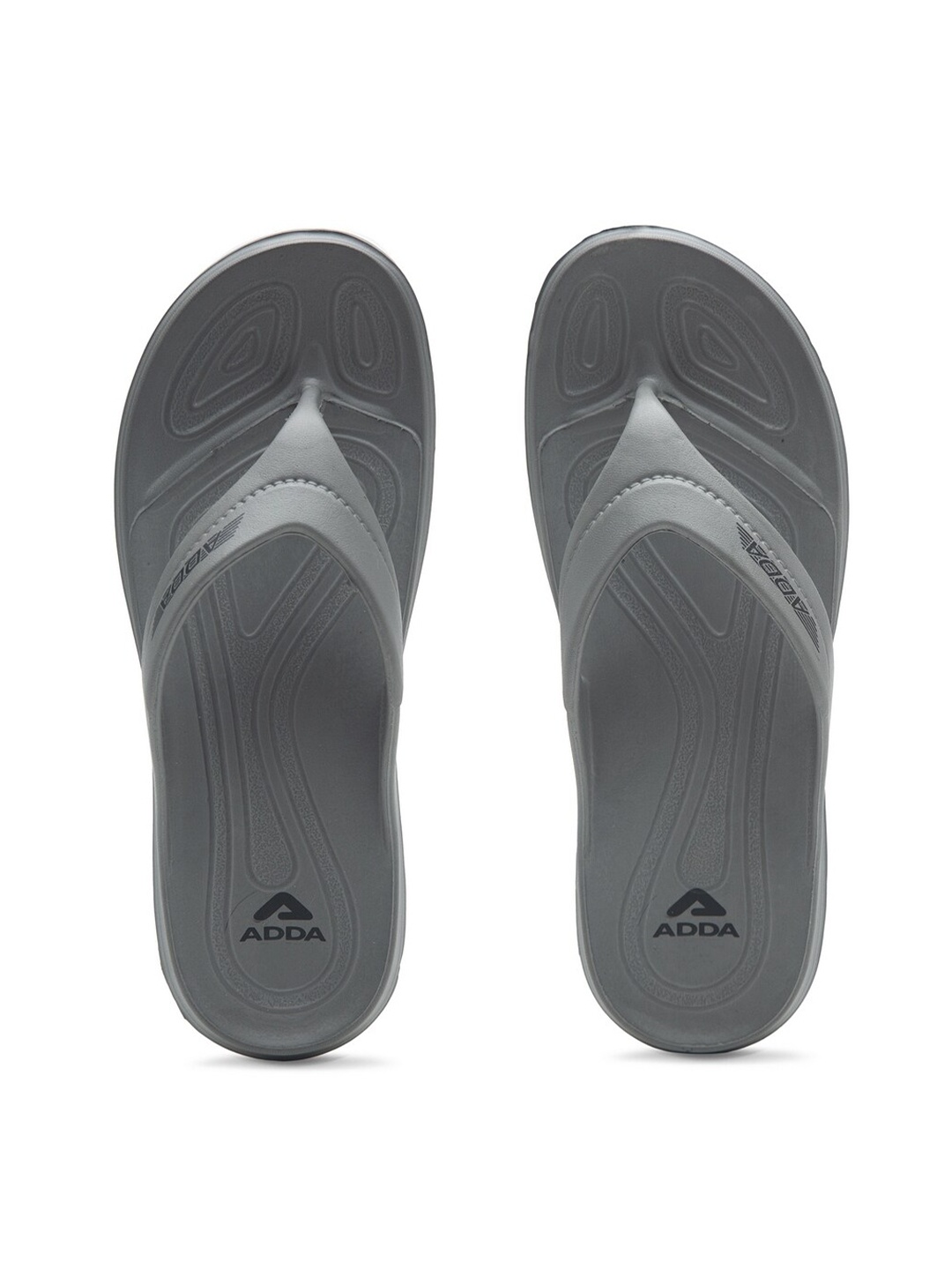 

Adda Men Grey Solid Thong Flip-Flops