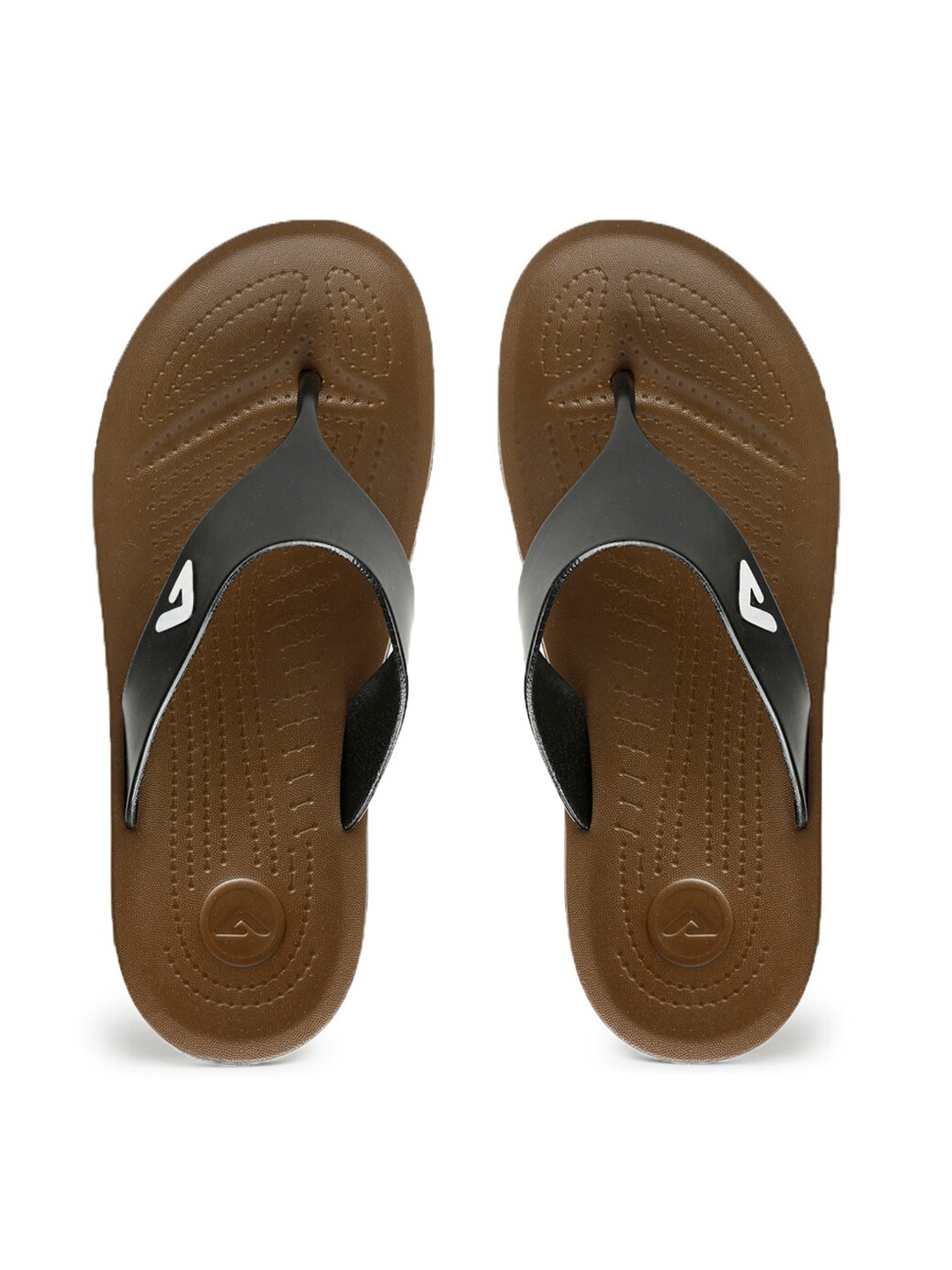 

Adda Men Brown & Black Solid Thong Flip-Flops