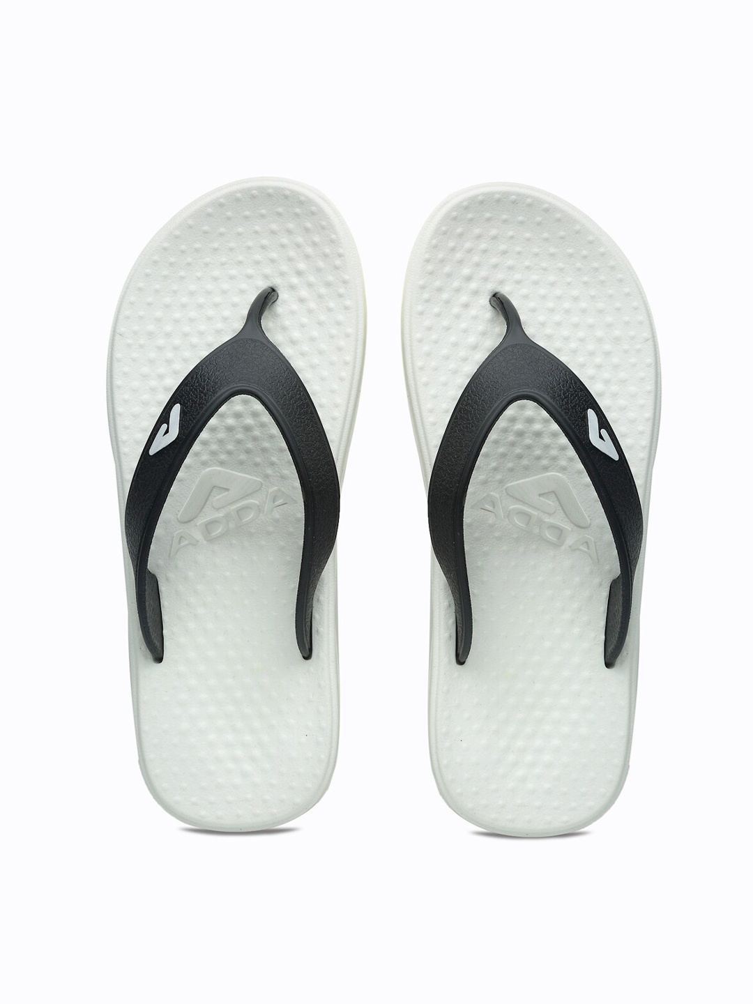 

Adda Men White & Black Rubber Thong Flip-Flops