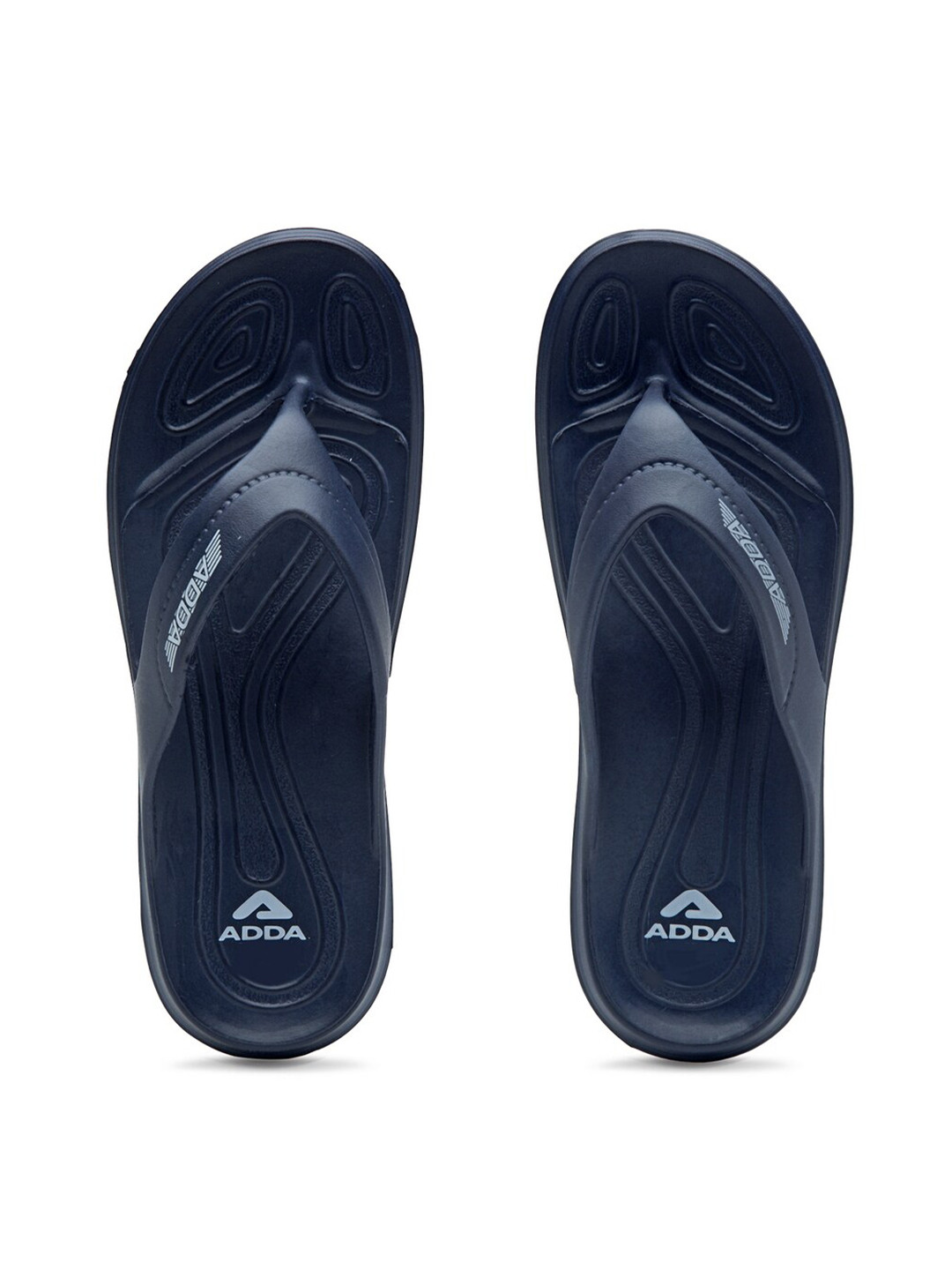 

Adda Men Navy Blue Rubber Thong Flip-Flops