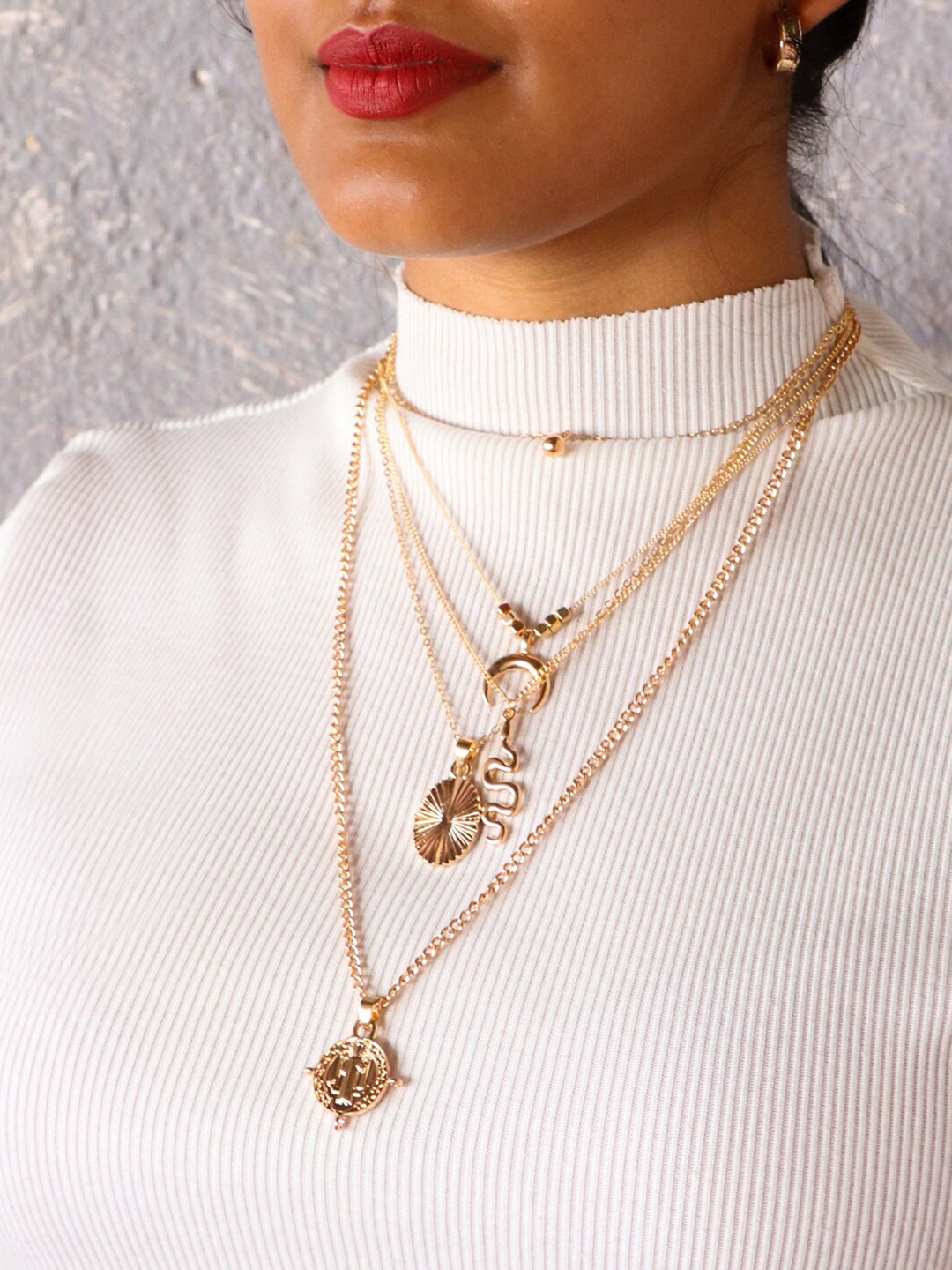 

Ayesha Gold-Plated Layered Necklace