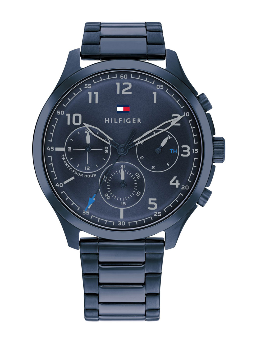 

Tommy Hilfiger Men Blue Dial & Blue Stainless Steel Straps Analogue Watch TH1791853W