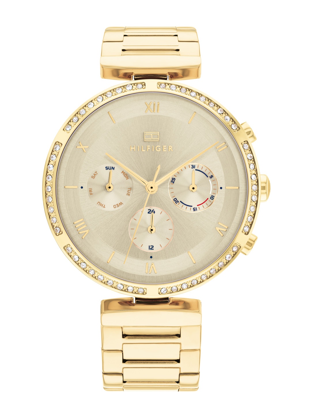 

Tommy Hilfiger Women Luna Embellished Bracelet Style Analogue Watch TH1782392W-Yellow