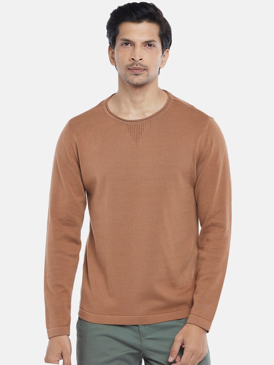 

BYFORD by Pantaloons Men Brown Pullover