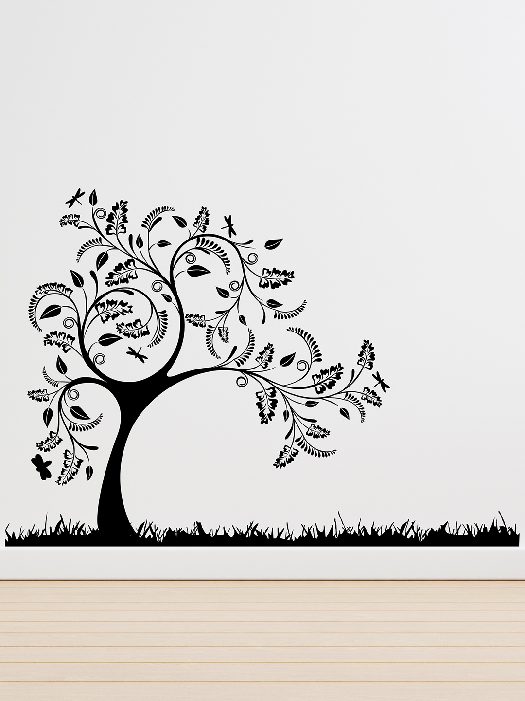 

RANGOLI Black Tree With Grass Wall Sticker