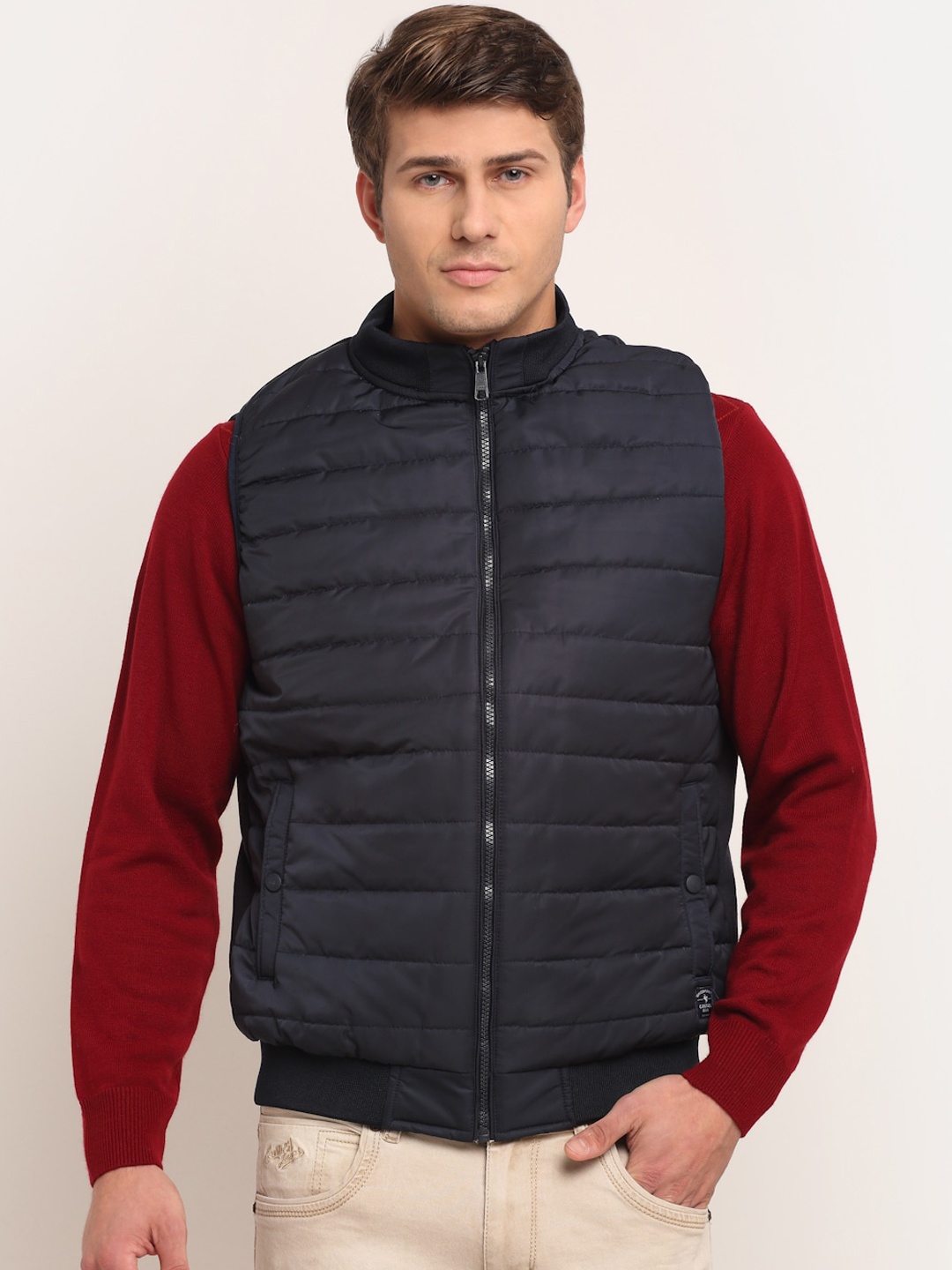 

Cantabil Men Navy Blue Padded Jacket
