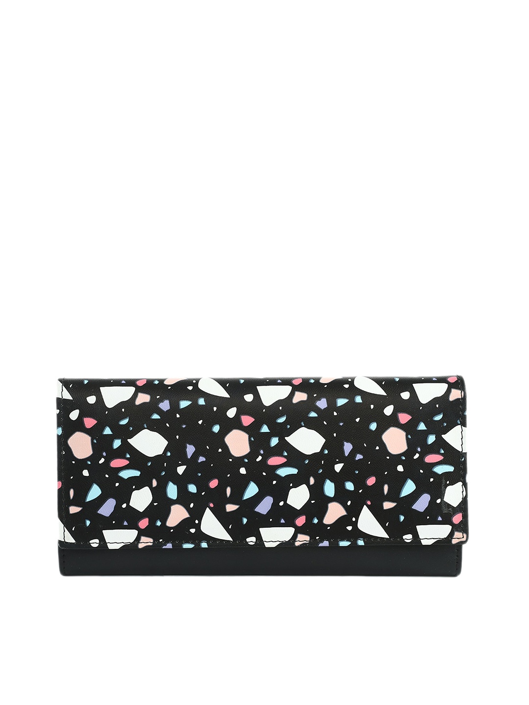 

Kastner Women Black & White Abstract Printed Two Fold Wallet