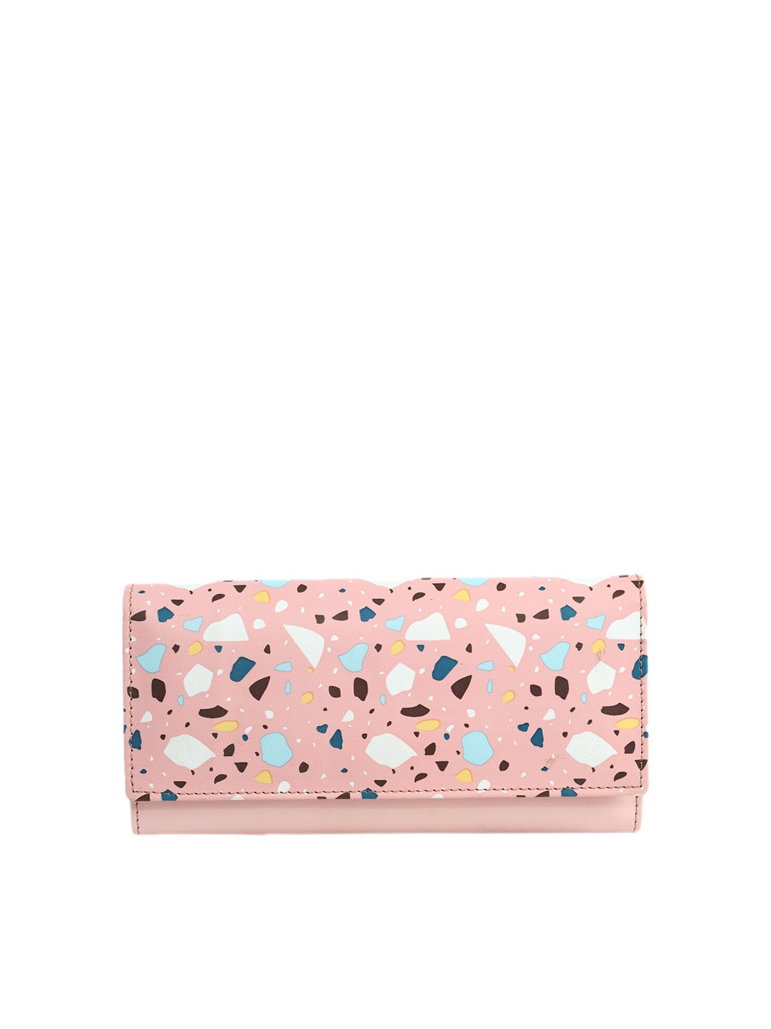

Kastner Women Pink & Black Printed Two Fold Wallet