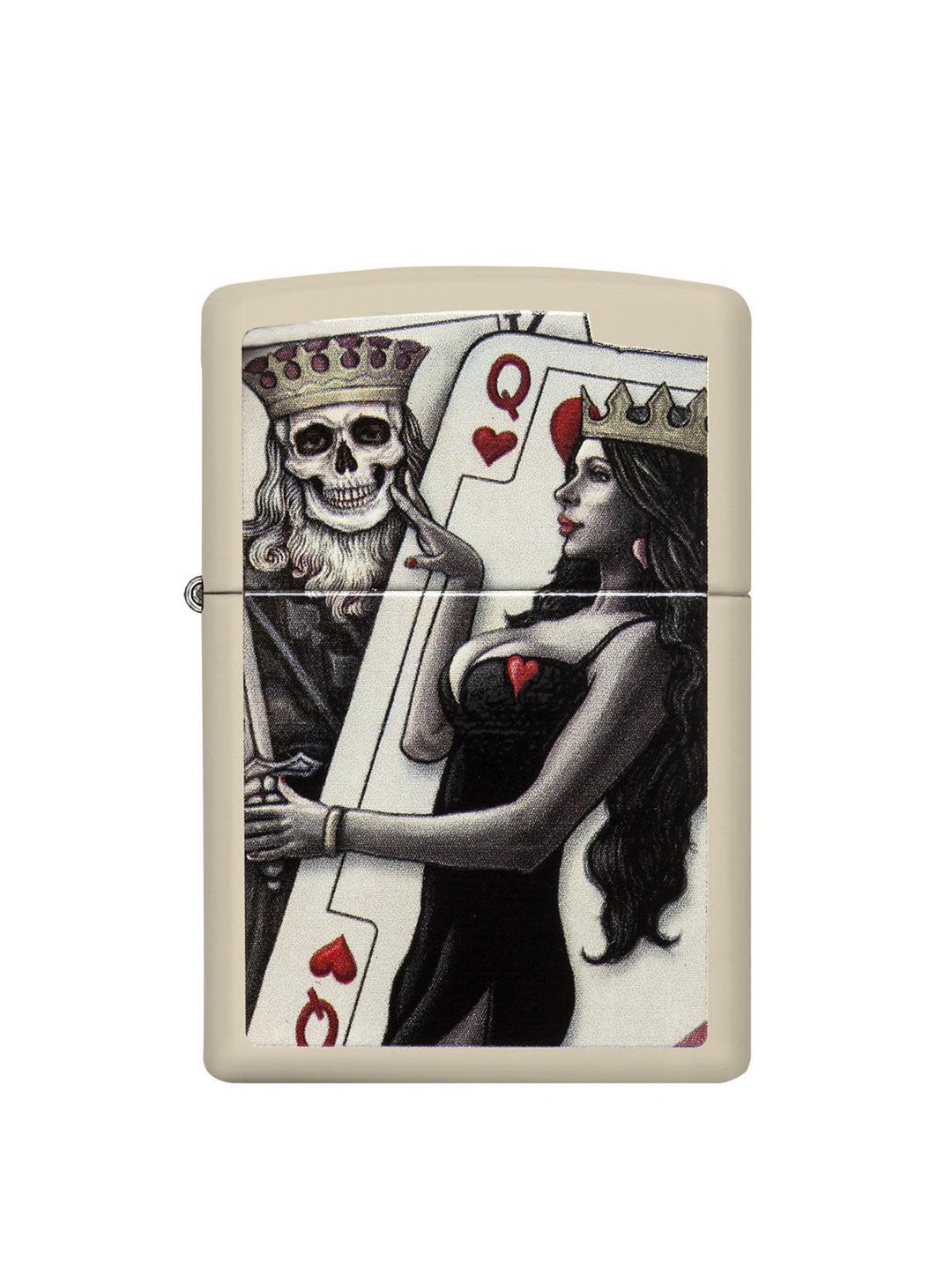 

Zippo Black & White Skull King & Queen Printed Pocket Lighter
