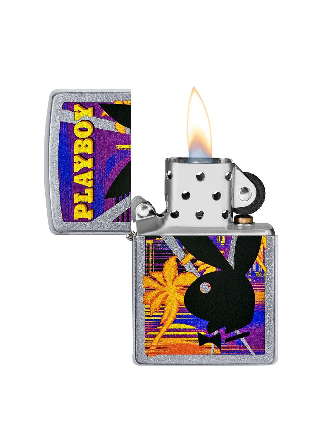 

Zippo Purple & Silver-Toned Playboy Pocket Lighter