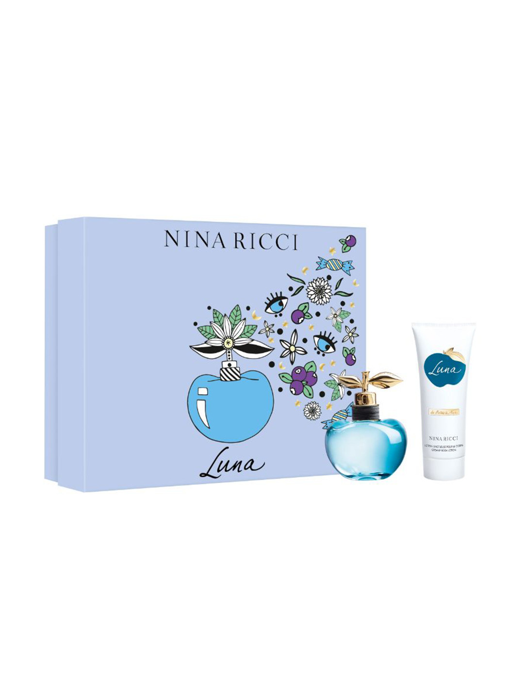 

Nina Ricci Luna Eau De Toilette With Body Lotion, Blue