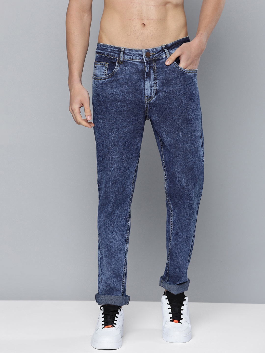 

HERE&NOW Men Blue Slim Fit Light Fade Stretchable Jeans