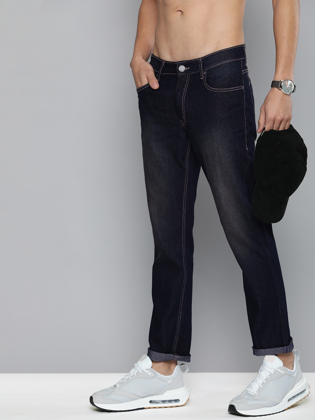 

HERE&NOW Men Blue Slim Fit Light Fade Stretchable Jeans