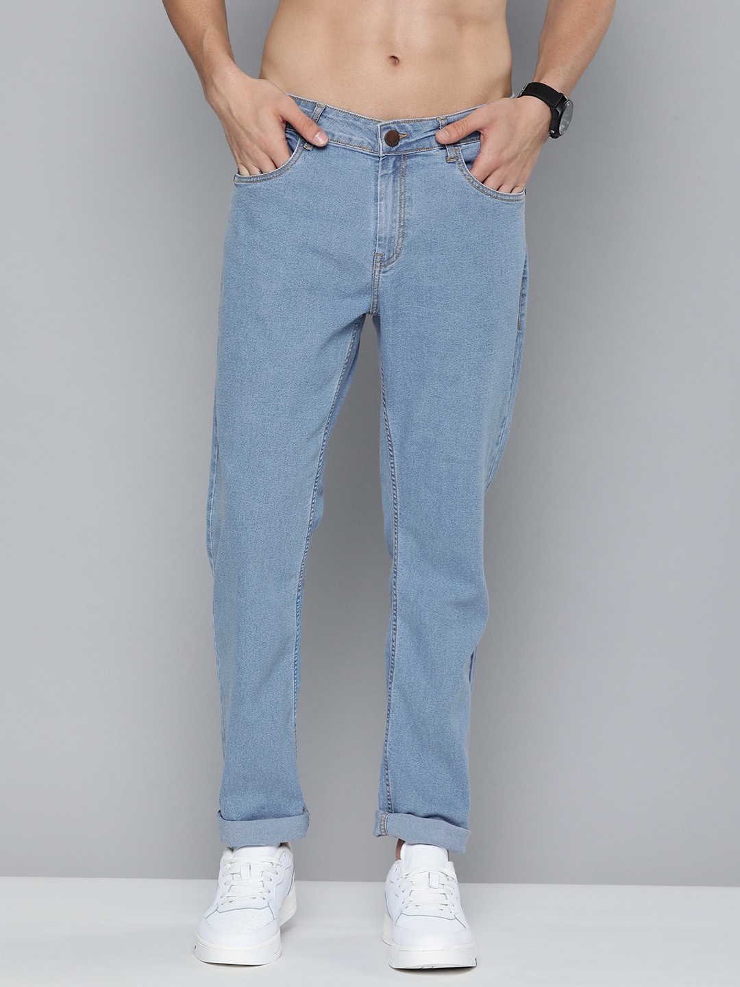 

HERE&NOW Men Blue Stretchable Jeans