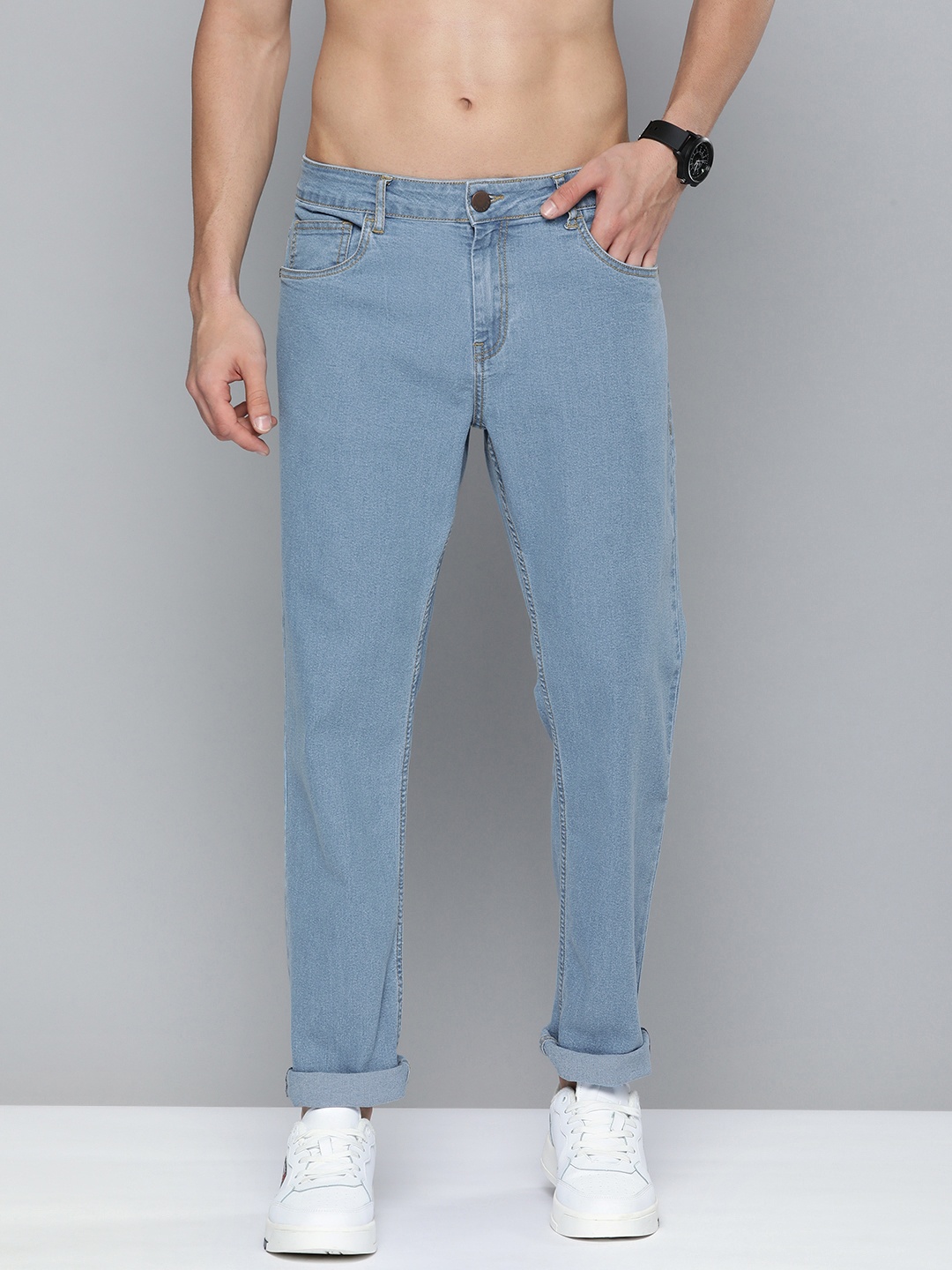 

HERE&NOW Men Blue Stretchable Jeans