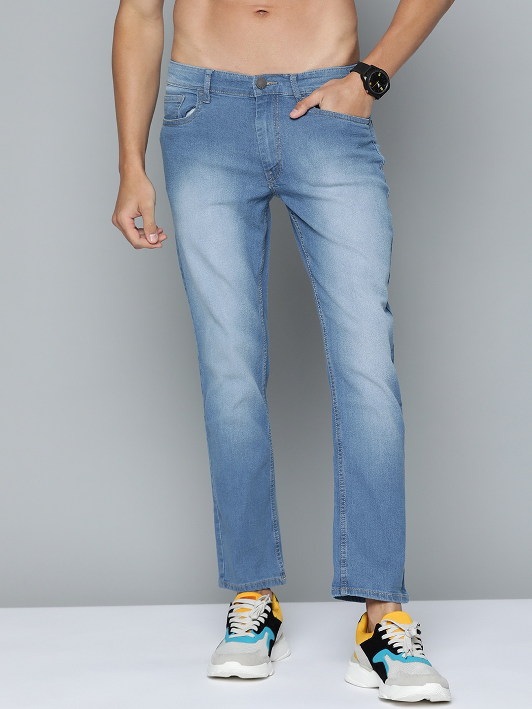 

HERE&NOW Men Blue Slim Fit Light Fade Stretchable Jeans