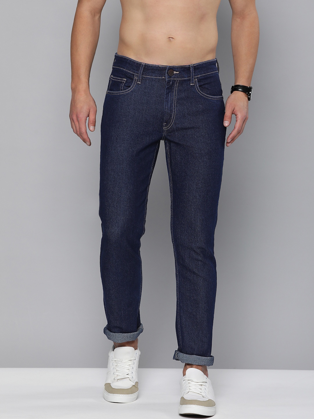 

HERE&NOW Men Navy Blue Slim Fit Stretchable Jeans