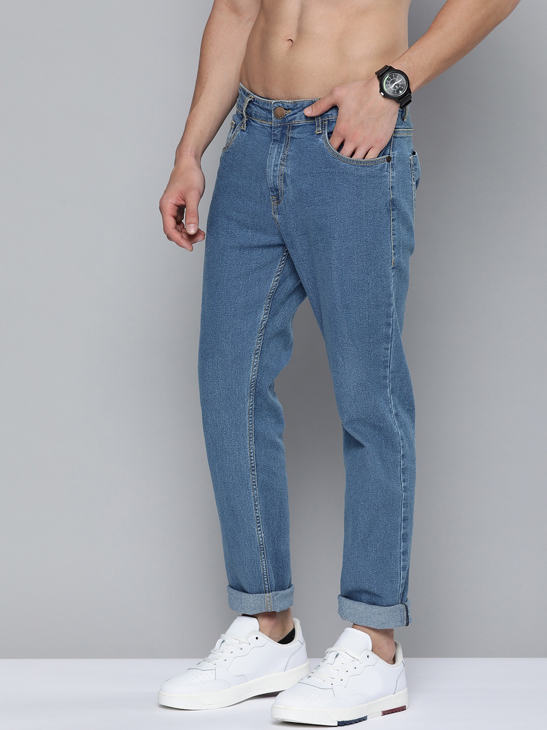 

HERE&NOW Men Blue Stretchable Jeans