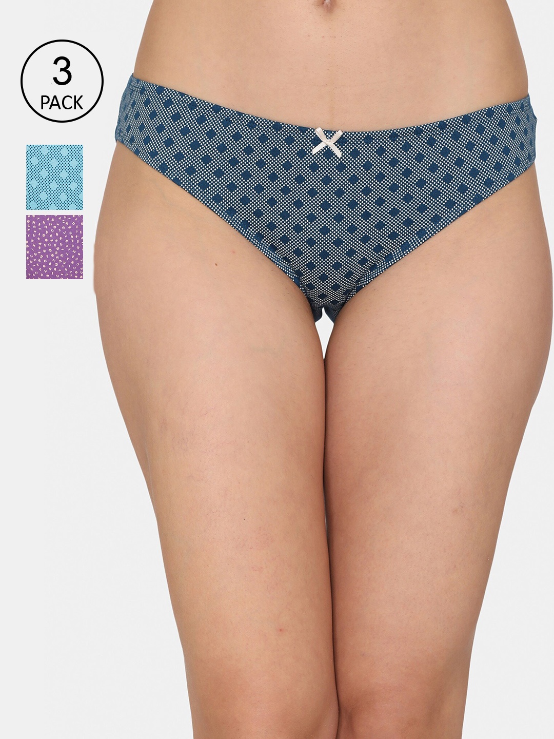 

Rosaline by Zivame Women Pack Of 3 Printed Bikini Briefs - RO2033FASHAMULT, Multi