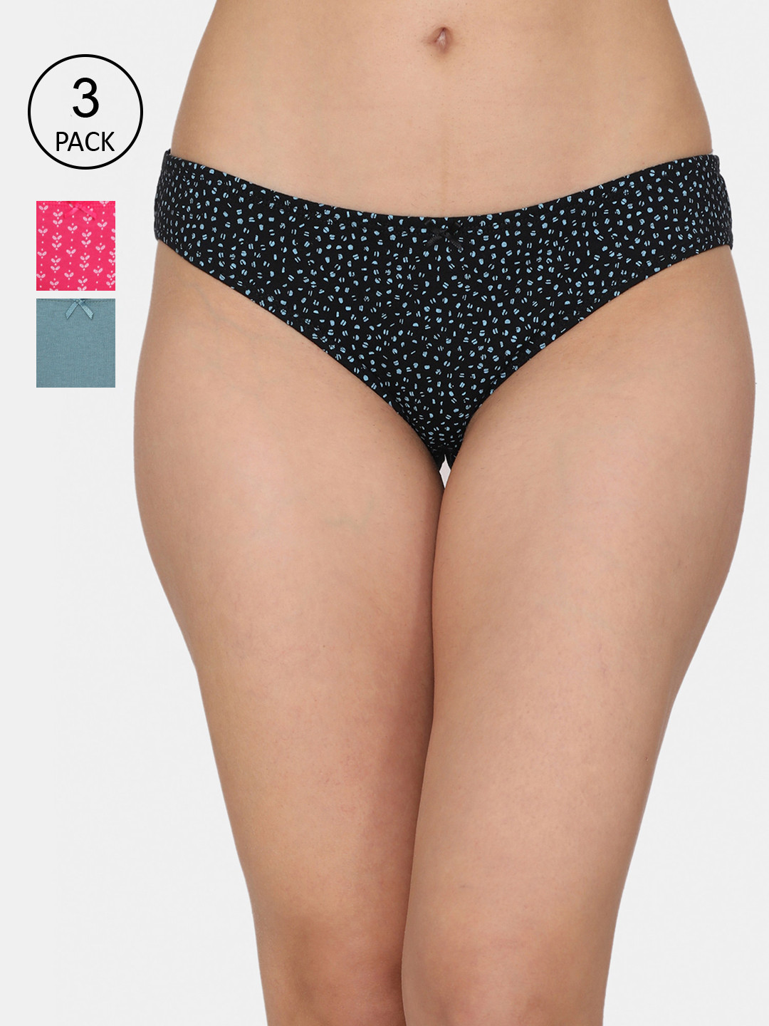 

Rosaline by Zivame Women Pack Of 3 Assorted Bikini Briefs