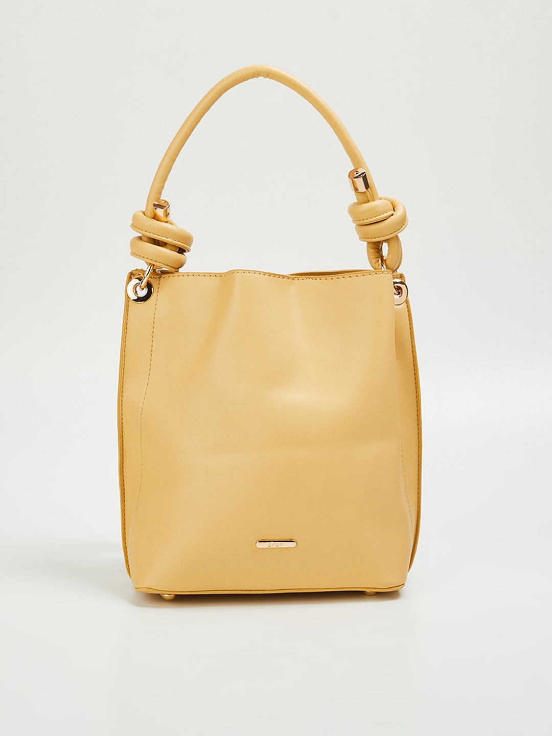 

Ginger by Lifestyle Yellow Structured Handheld Bag