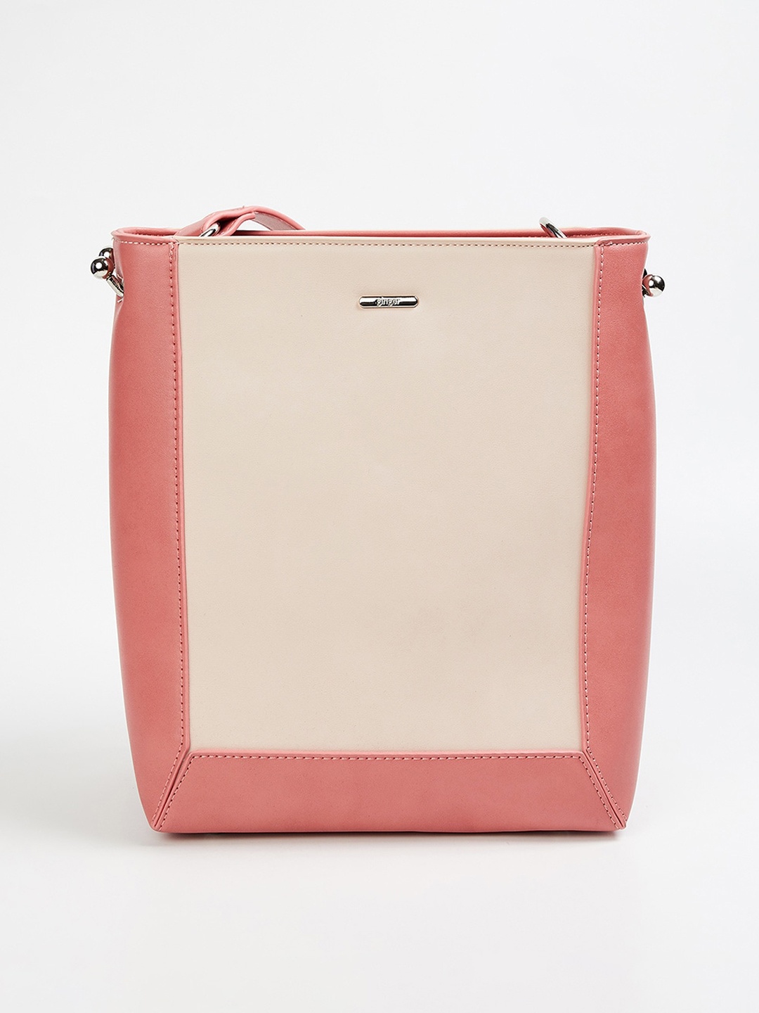

Ginger by Lifestyle Pink Colourblocked Oversized Shopper Tote Bag