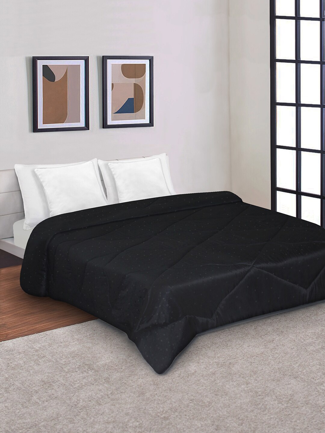 

Good Homes by Home Candy Black Microfiber Mild Winter Double Bed Comforter