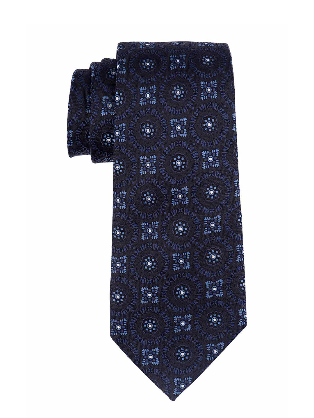 

The Tie Hub Men Blue & White Printed Skinny Tie