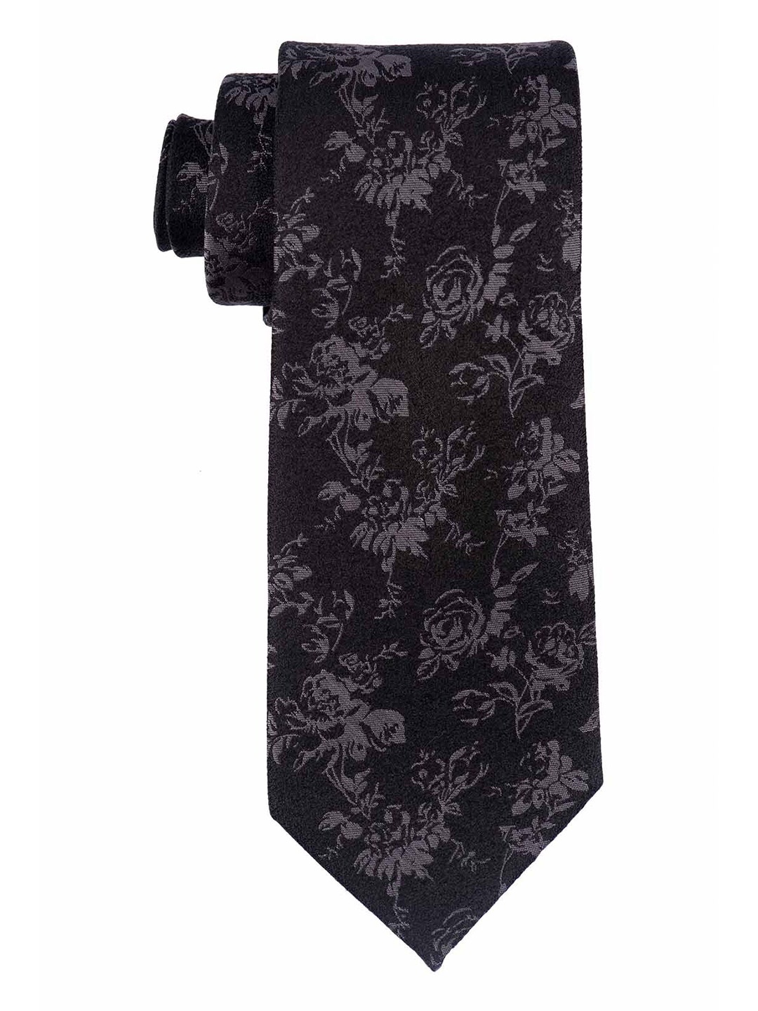 

The Tie Hub Men Black Printed Skinny Tie