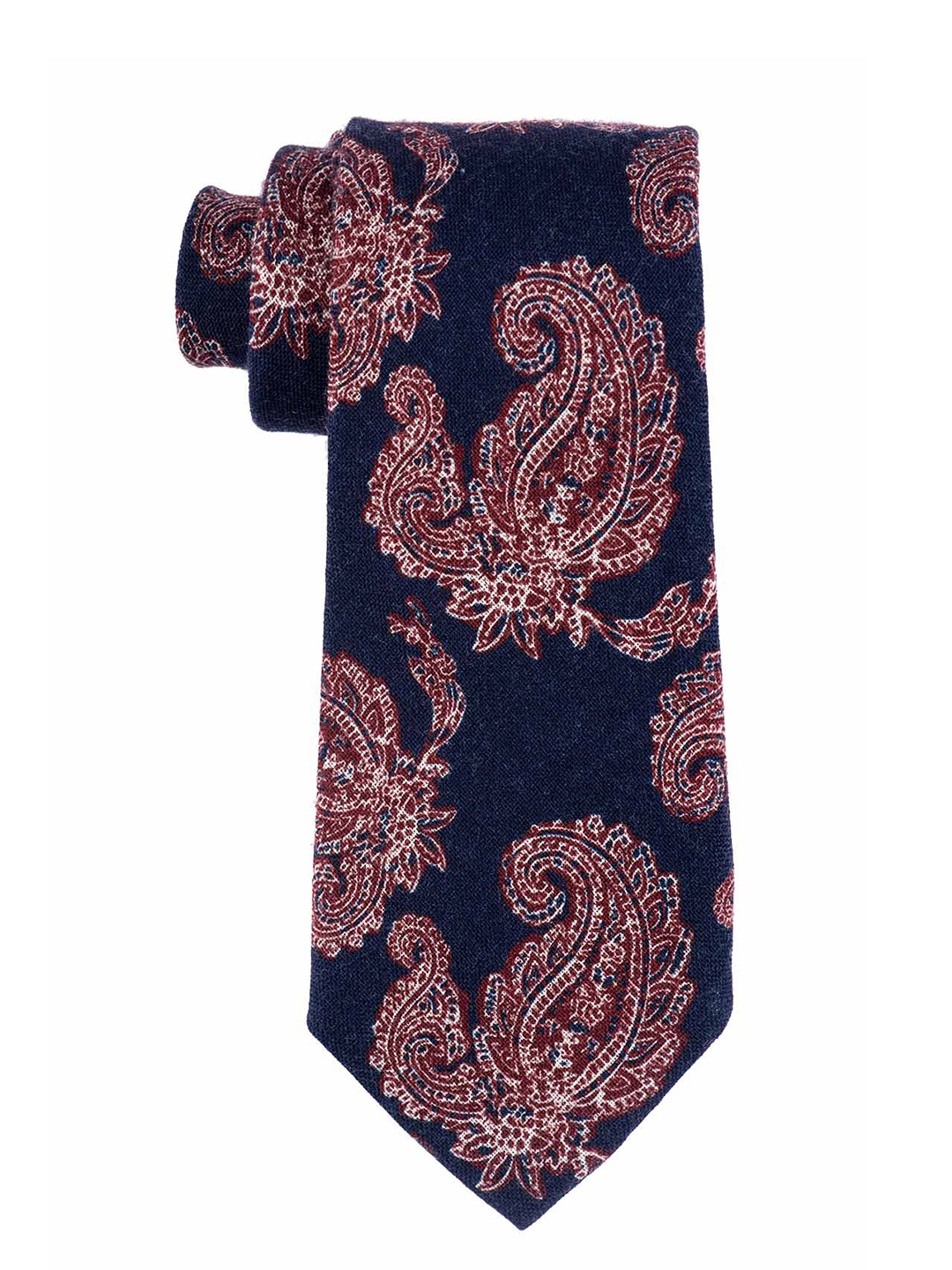 

The Tie Hub Men Blue & Brown Woven Design Skinny Tie