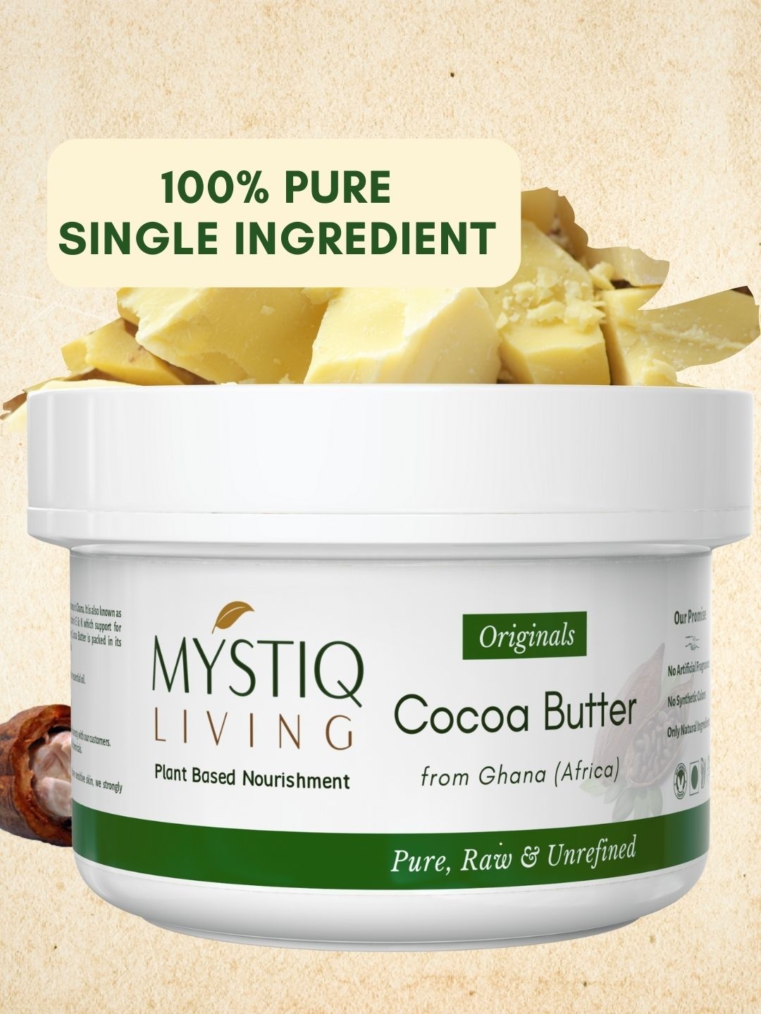 

MYSTIQ LIVING Originals - Cocoa Butter - 220 g, White