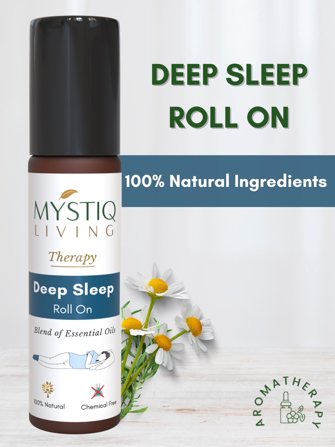 

MYSTIQ LIVING Therapy Deep Sleep Roll On 10ml, Blue