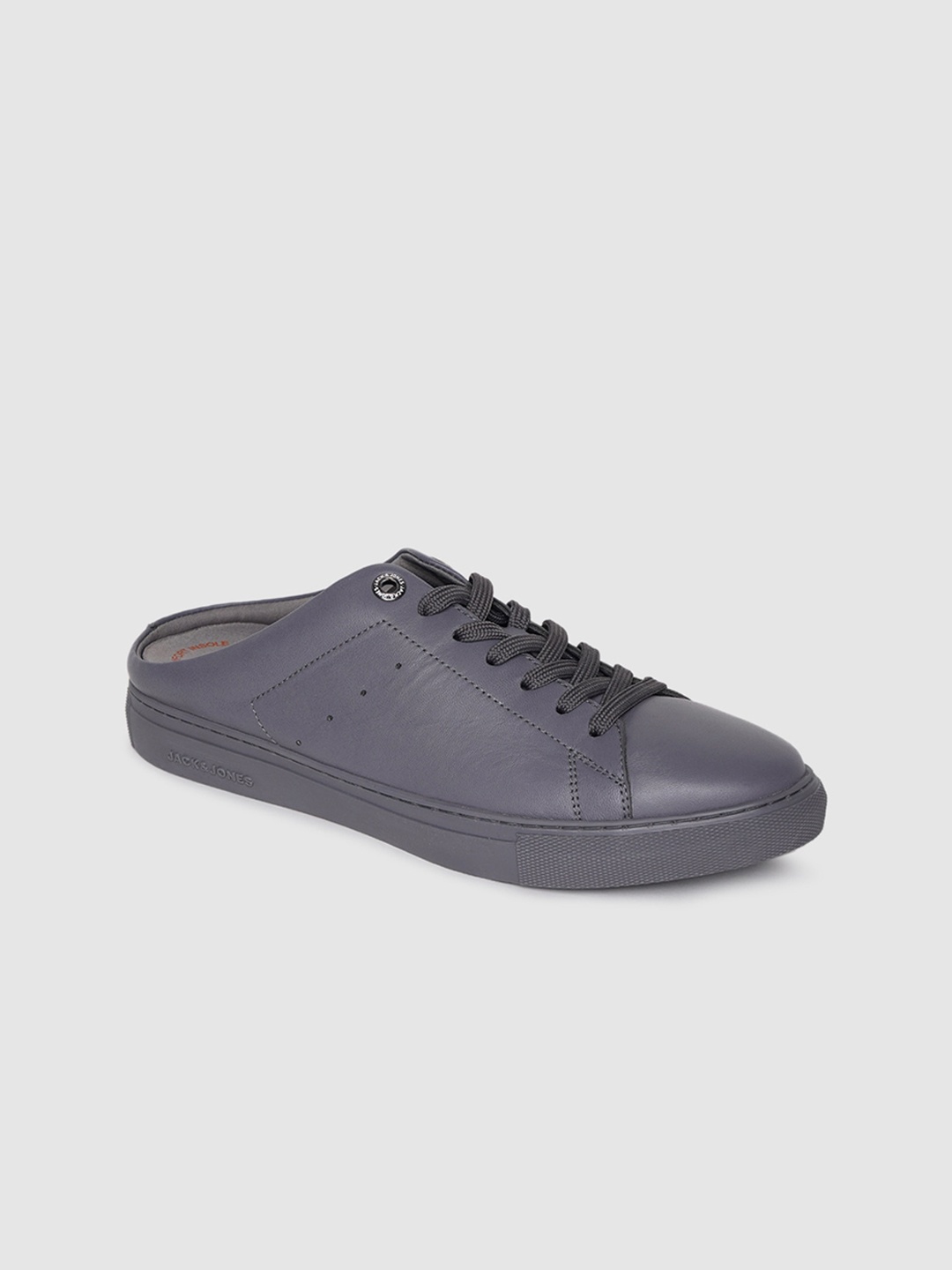 

Jack & Jones Men Grey Perforations Mule Sneakers