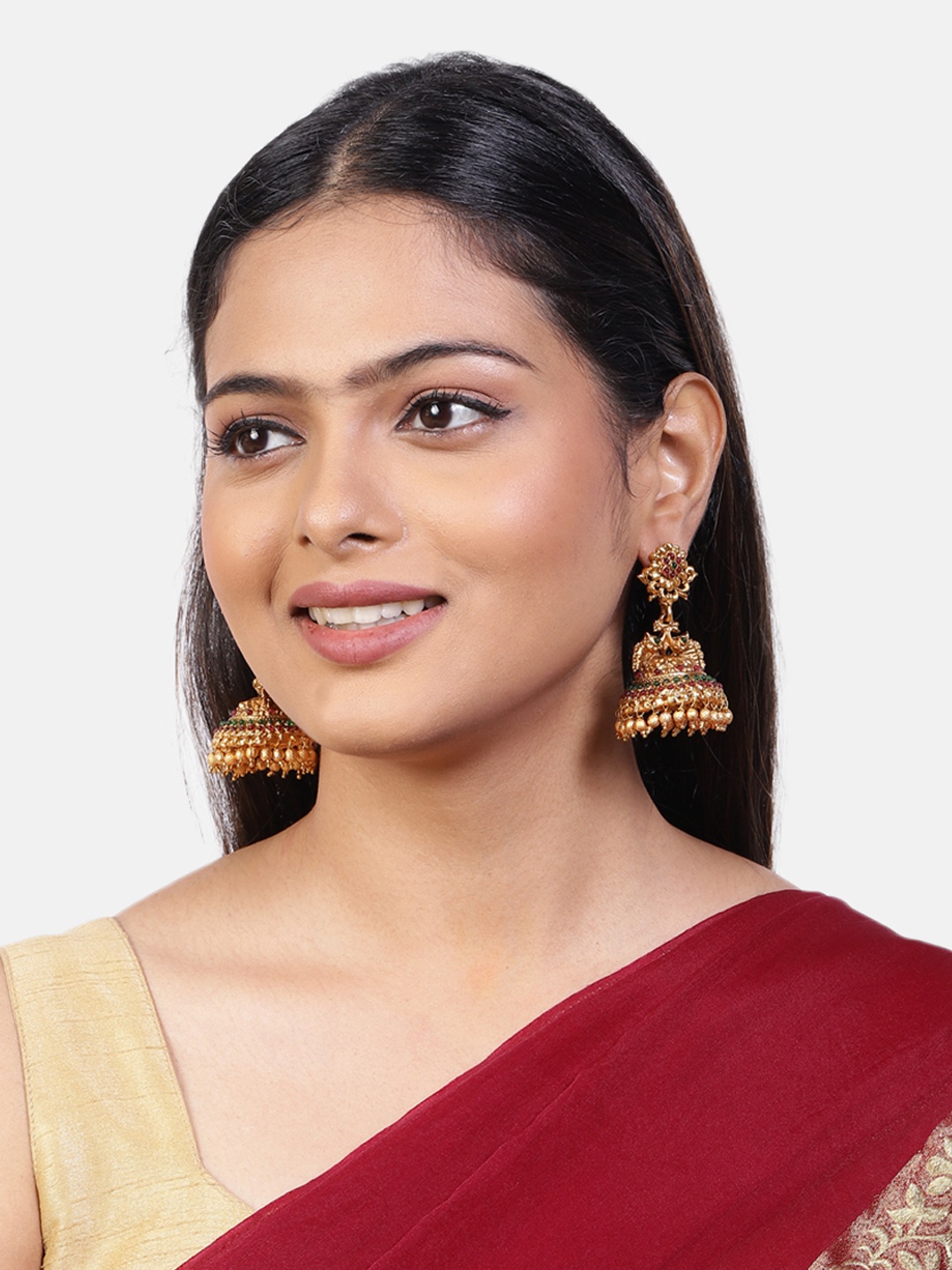 

GRIIHAM Multicoloured Contemporary Jhumkas Earrings, Multi